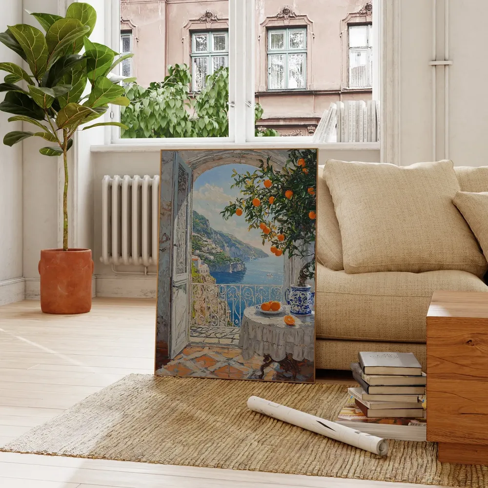 Amalfi Coast Window Scene Travel Poster - Image 2