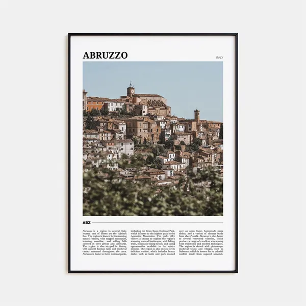 Abruzzo Travel Poster No. 1, Italy Art Print