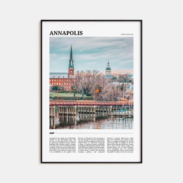 Annapolis Travel Poster, Maryland USA Art Print