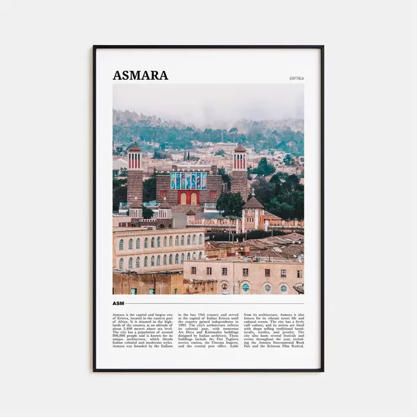 Asmara Travel Poster No. 2, Eritrea Travel Poster