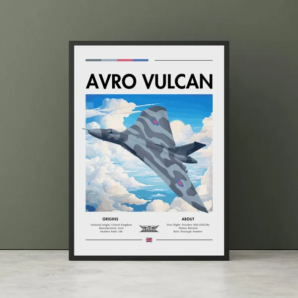 Avro Vulcan Strategic Bomber Cold War Aviation Art Print