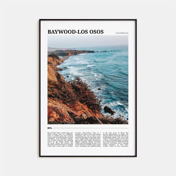 Baywood Los Osos Travel Poster, California Coast