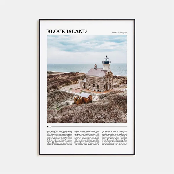 Block Island Travel Poster, Rhode Island Wall Art