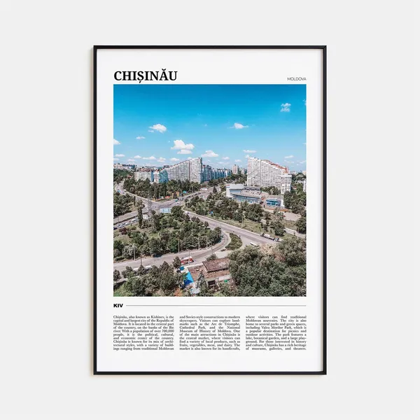 Chisinau Travel Poster, Moldova Wall Art Print