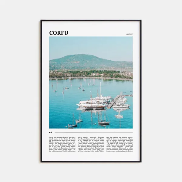 Corfu Travel Poster, Greece Destination Art Print