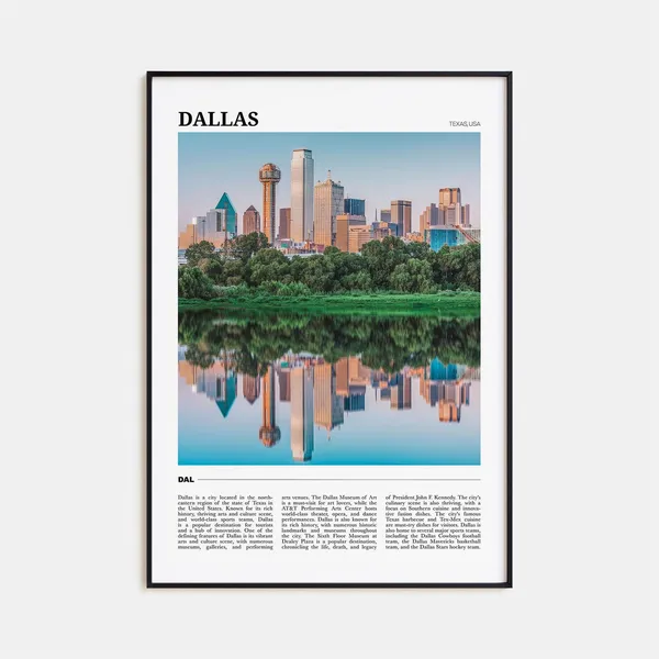 Dallas Travel Poster No. 2, Texas Travel Poster