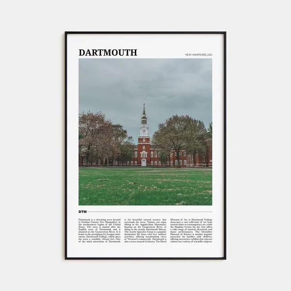 Dartmouth Travel Poster, New Hampshire Art Print