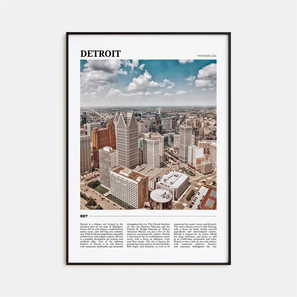 Detroit Photo Michigan Wall Art Print