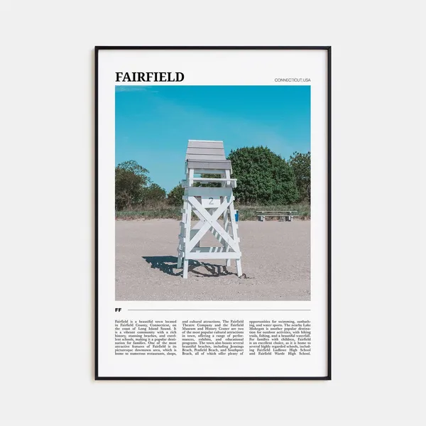 Fairfield Travel Poster, Connecticut USA Wall Art