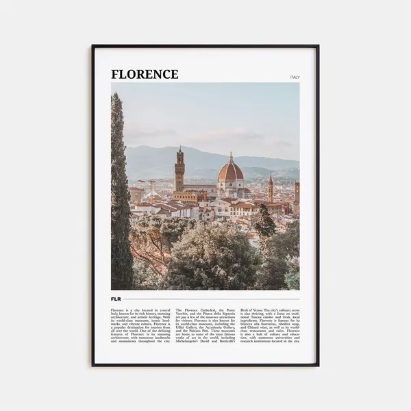 Florence Travel Poster No 1, Italy Travel Poster