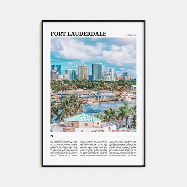 Fort Lauderdale Travel Poster, Florida USA Wall Art