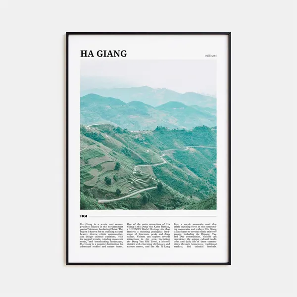 Ha Giang Travel Poster, Vietnam Wall Art Print