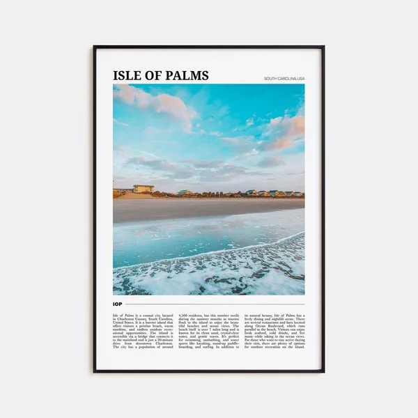 Isle of Palms Travel Poster, South Carolina Art Print