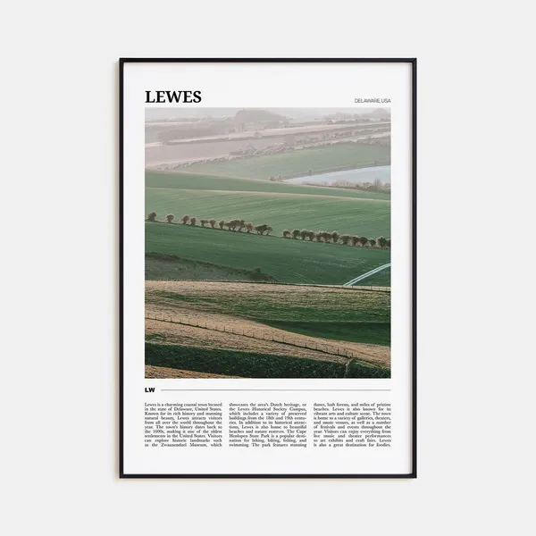 Lewes Travel Poster, Delaware USA Art Print