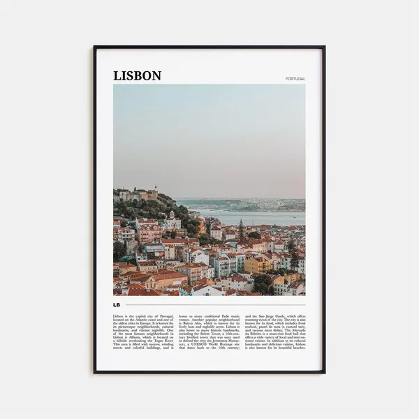 Lisbon Travel Poster, Portugal City Decor Print