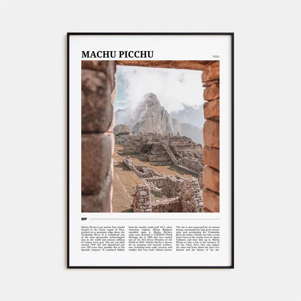 Machu Picchu Vintage Travel Poster, Peru Art Print