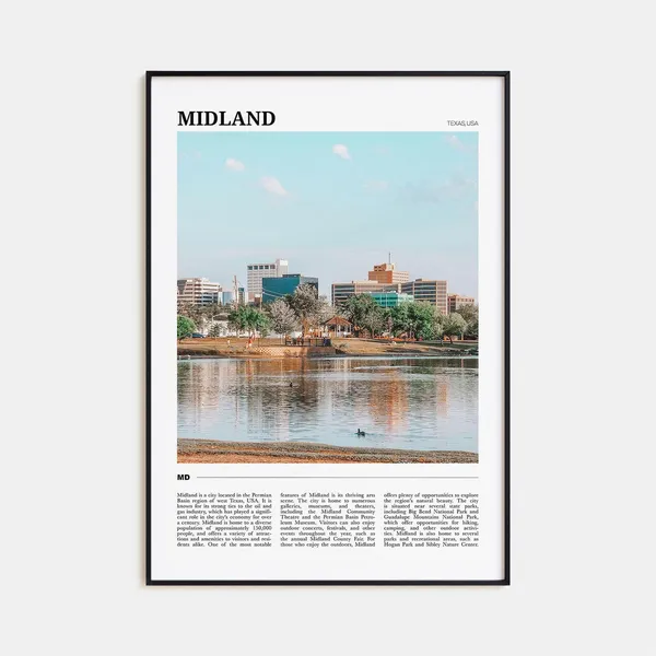 Midland Travel Poster, Texas USA Art Print