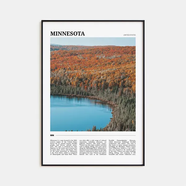 Minnesota Travel Poster No 2, USA Travel Poster