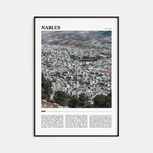 Nablus Travel Poster, Palestine Place Print