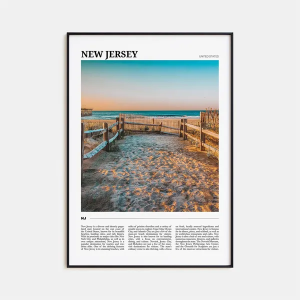 New Jersey Travel Poster No. 2, USA Art Print