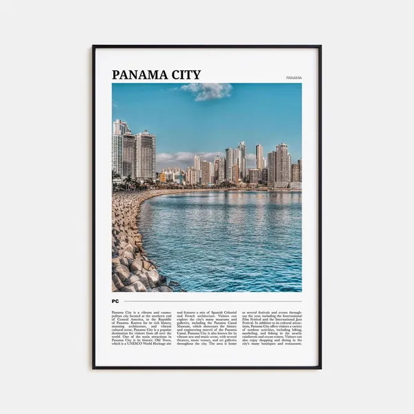Panama City Travel Poster, Panama City Decor