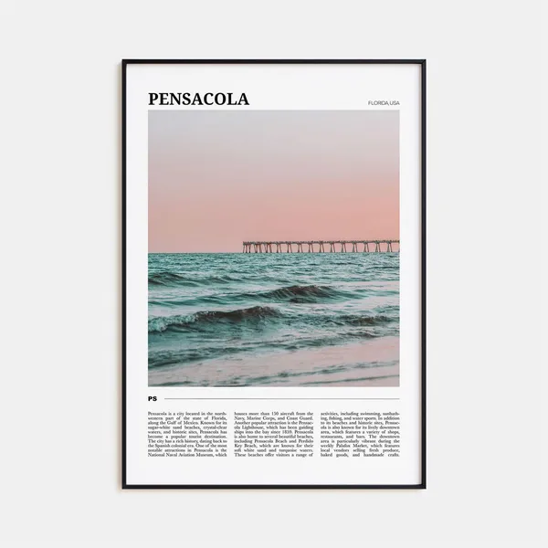 Pensacola Travel Poster, Florida USA Art Print