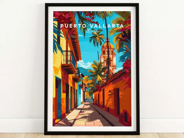Puerto Vallarta Art Lover Gift Travel Poster