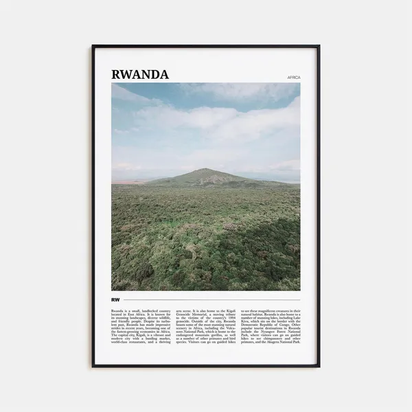Rwanda Travel Poster, Africa Wall Art Print
