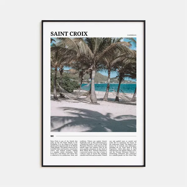 Saint Croix Travel Poster, Caribbean Wall Art Print