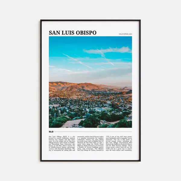 San Luis Obispo Photo Travel Poster