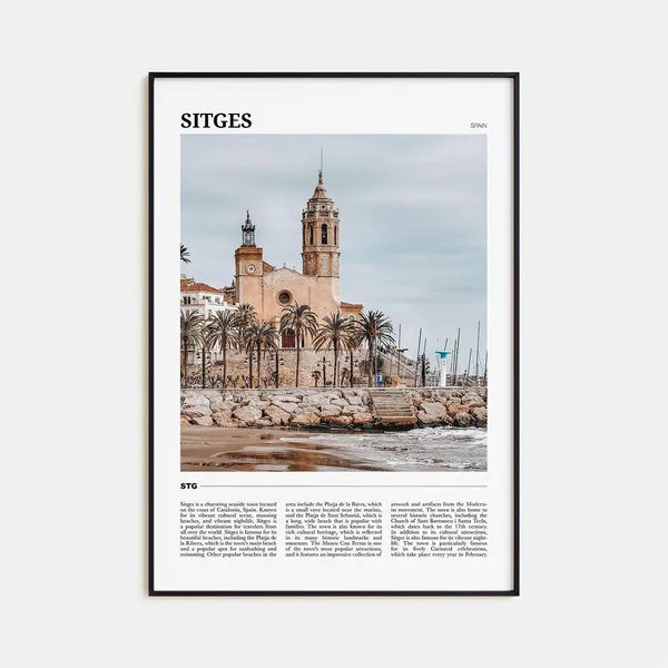 Sitges Travel Poster, Spain Wall Art Print