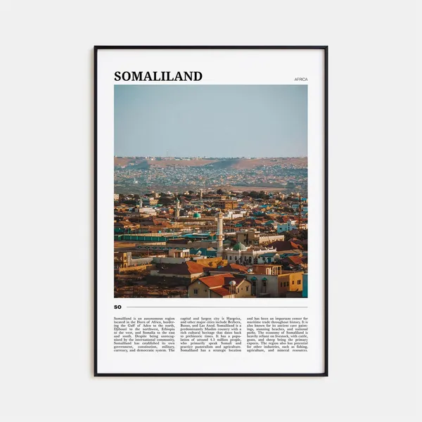Somaliland Travel Poster, Africa Wall Art Print