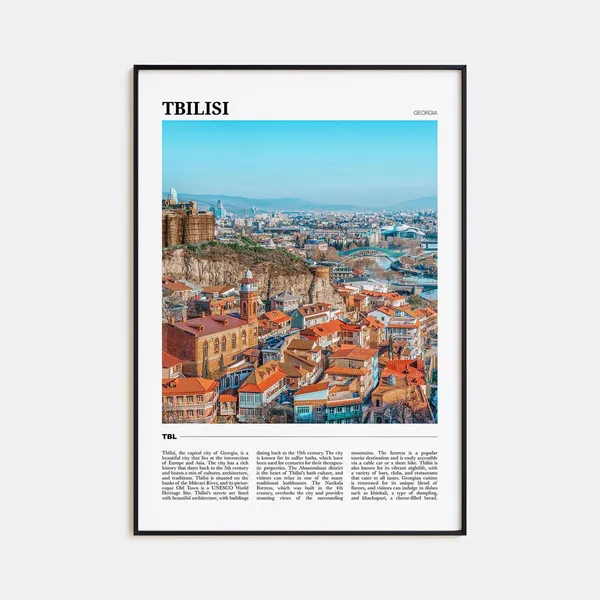 Tbilisi Travel Poster, Georgia City Art Print