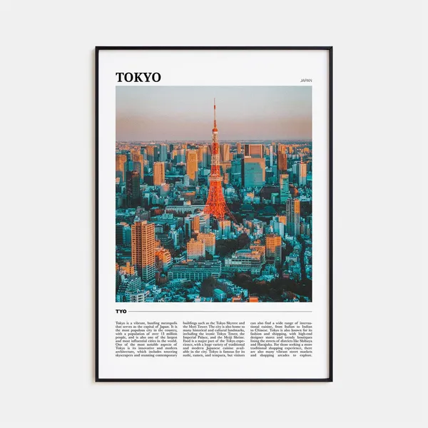 Tokyo Japan Travel Poster, Japan Decor Art Print
