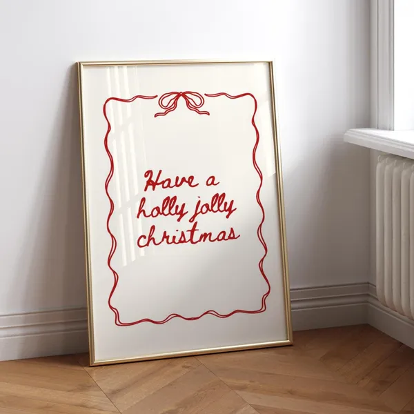 Merry Christmas Winter Minimalist Quote Art Print