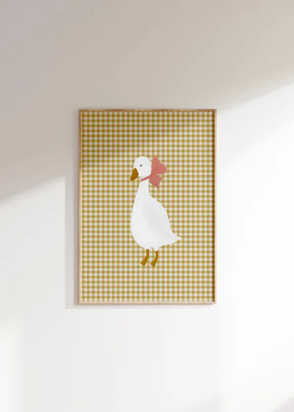 Goose Coquette Cottagecore Nursery Art Print