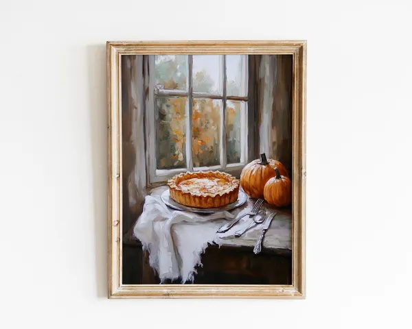 Thanksgiving Pumpkin Pie Halloween Art Print
