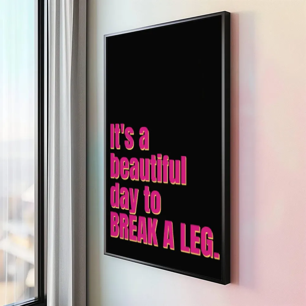 Break A Leg Theatre Wall Art Print, Drama Decor - Image 3