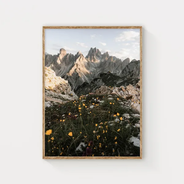 Cadini Di Misurina Dolomites Italy Mountain Travel Poster