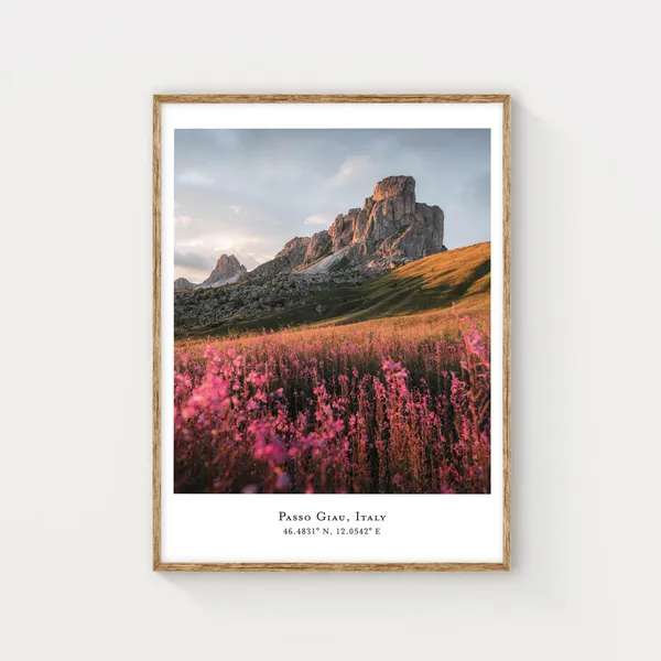 Passo Giau, The Dolomites Mountain Art Print