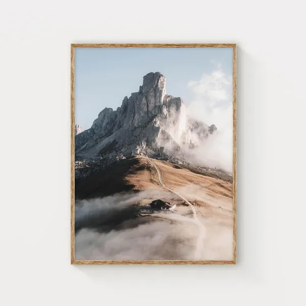 Passo Giau, Dolomites Italian Alps Travel Poster