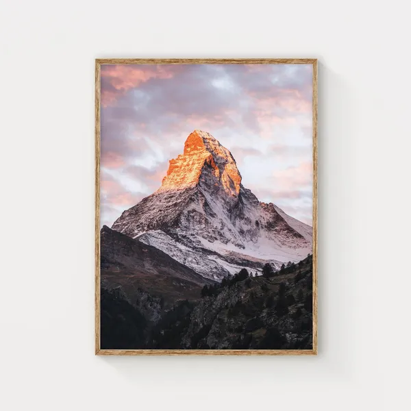 Matterhorn Zermatt Swiss Alps Mountain Art Print