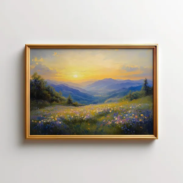 Blue Ridge Mountain Wildflowers, Smoky Mountain Travel Poster