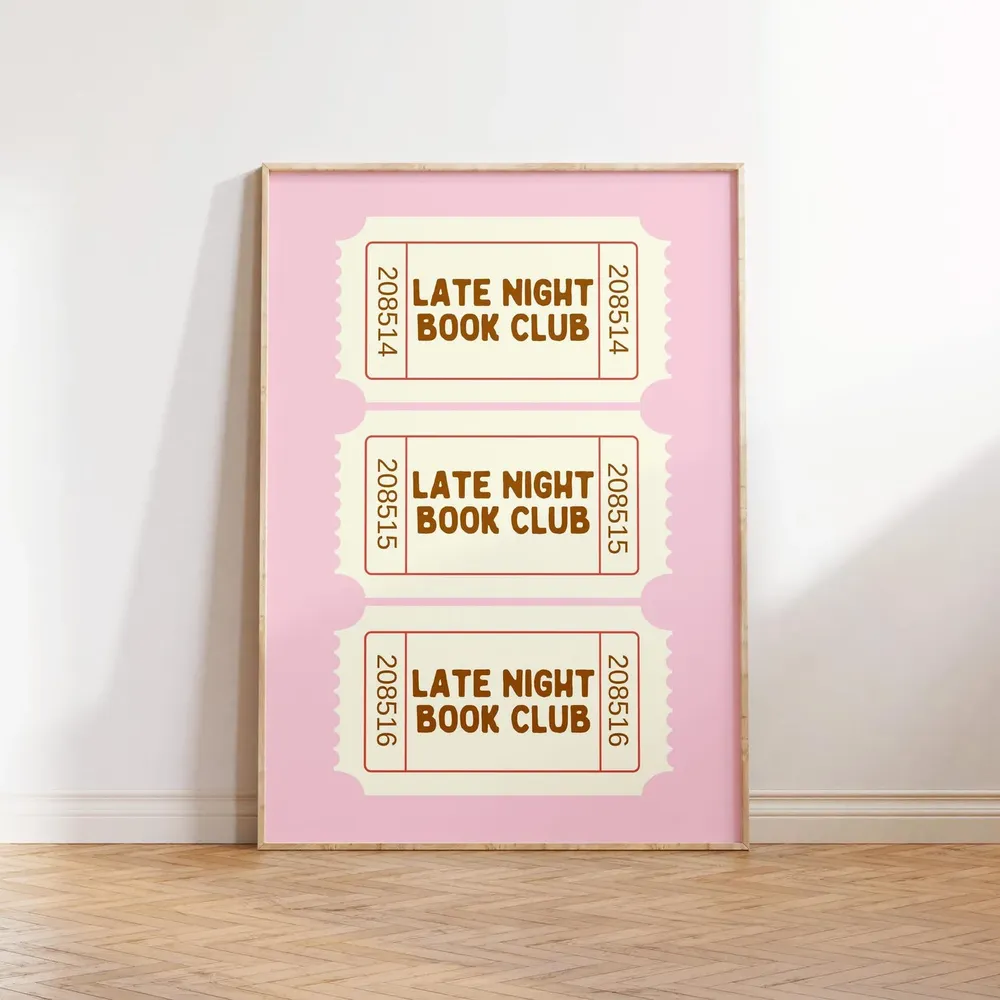 Late Night Book Club Literary Wall Art Print - Image 4