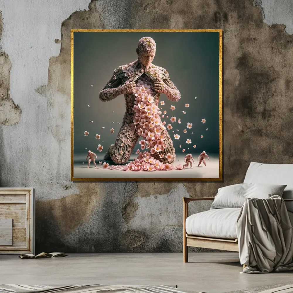 Surreal Floral Human Figure Art Print - Image 6