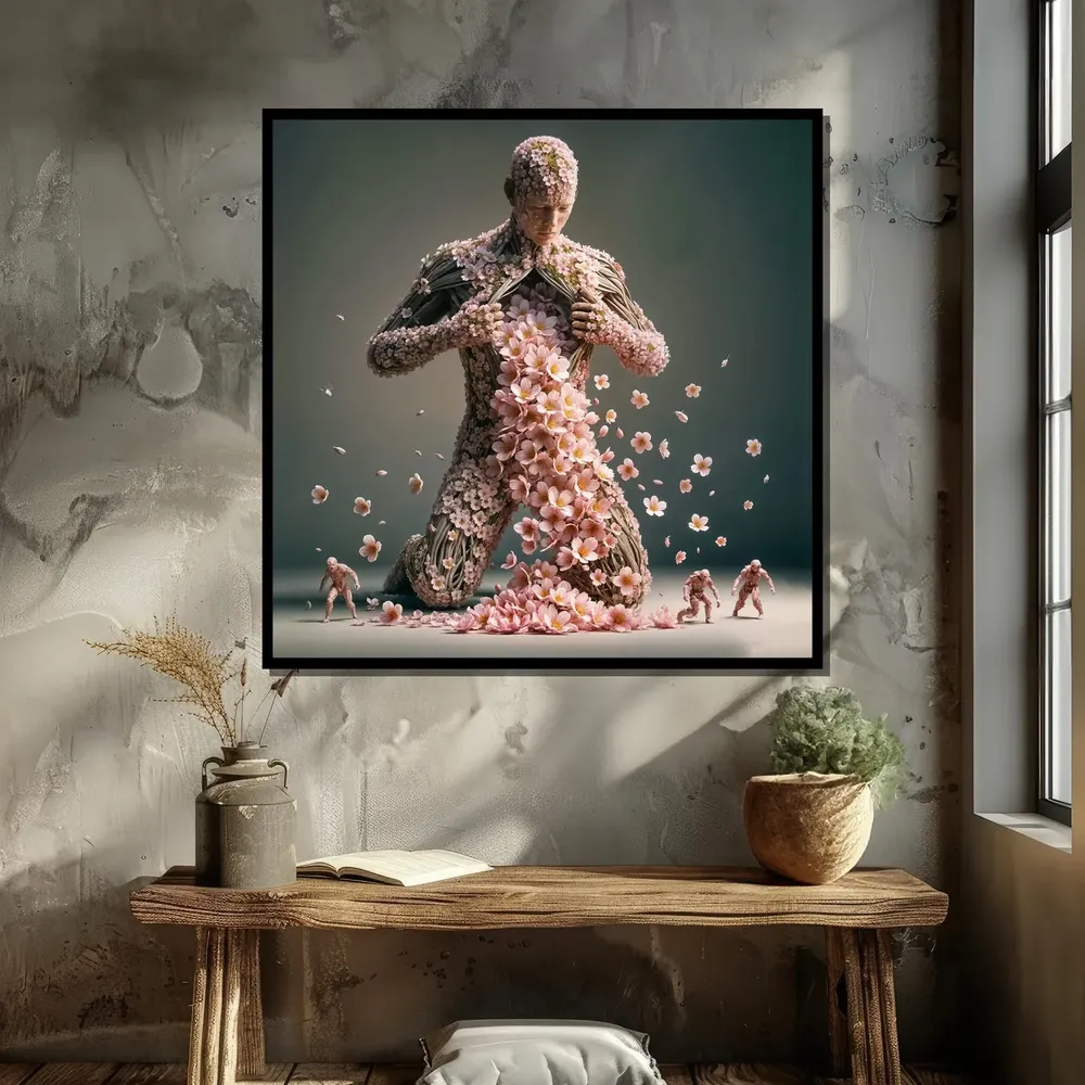 Surreal Floral Human Figure Art Print - Image 5