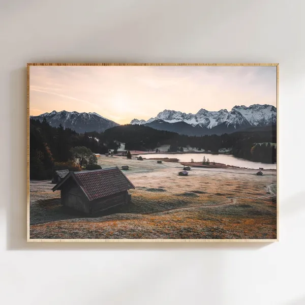 Geroldsee Sunrise, Bavarian Alps Landscape Art Print
