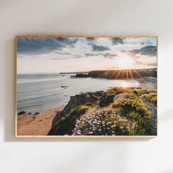 Annestown Beach Sunset Modern Coastal Art Print