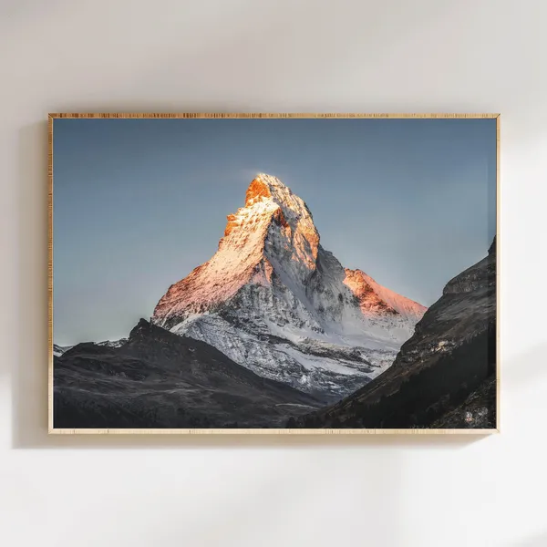 Matterhorn Zermatt Swiss Alps Minimalist Art Print