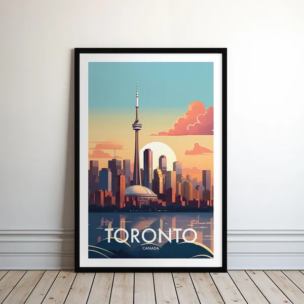 Toronto Travel Poster, Canada Travel Art Print